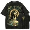 Christian Anime Lover Washed T-shirt Year Round Clothing High Quality Personality Clothes Plus Size Unisex New Model Couples Tee