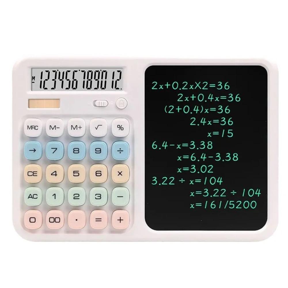 Dual Powered Writing Tablet Calculator 12 Digit Display Scientific Calculator  Student