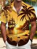 Men's Fashion Collared Patterned Shirt