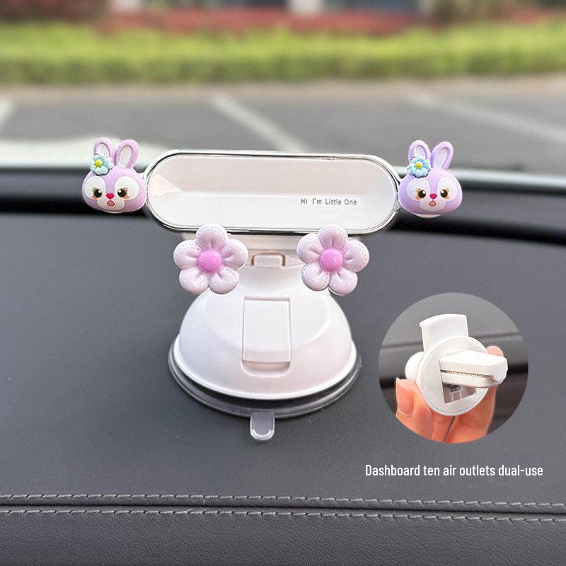 

Xingdailu Dashboard Phone Holder: Suction Cup Bracket for Car Center Console Navigation, Lina Bell Design