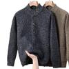 Men's 100% Pure Wool Button-Front Cardigan