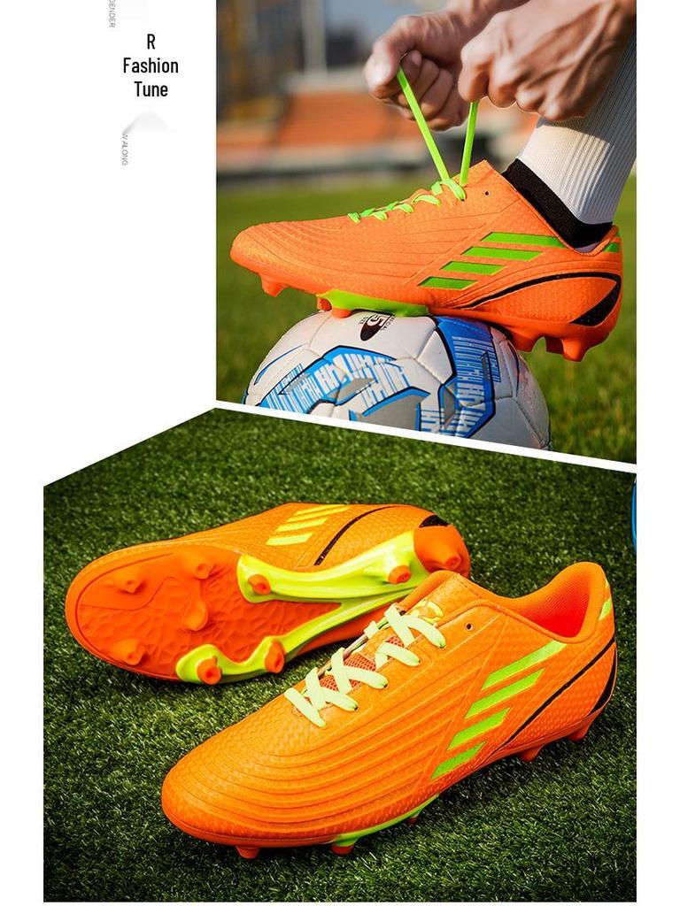 Youth & Adult Long Studs Football Shoes - Wear-Resistant Turf Sneakers for Outdoor Sports