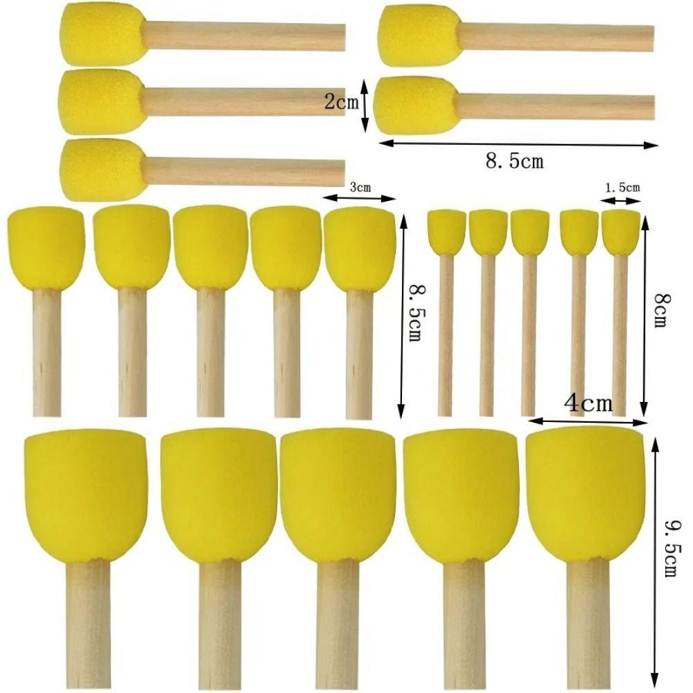 20PCS/bag Handmade Ceramic Sponge Rod Water Absorbing Coloring Sponge New Paint Crafts Sponge