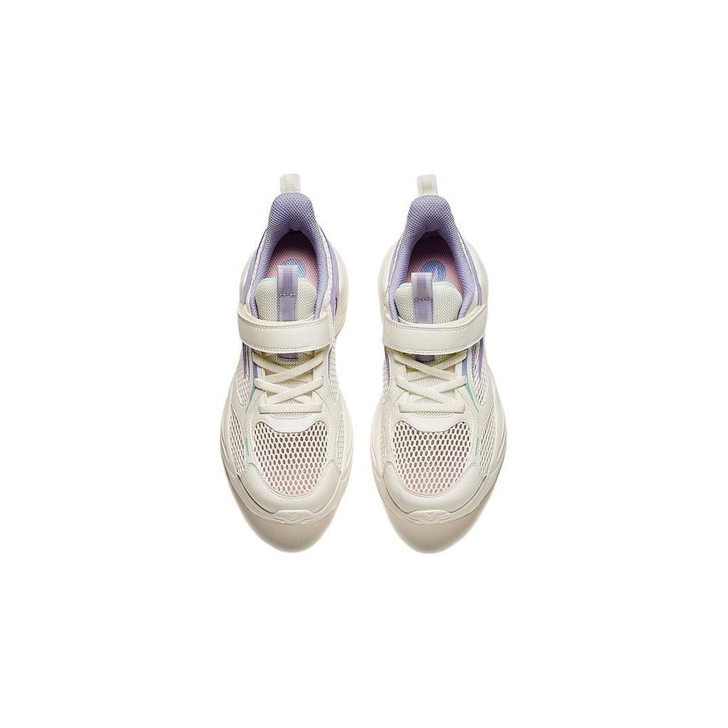 Anta Kids Non-Slip Low-Top Running Shoes Kids sneaker White Purple A322425520-1