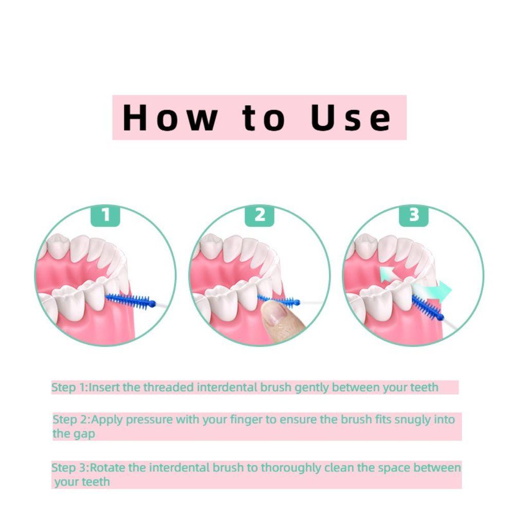 160 Pcs Reuseable Toothpicks 1-4mm Toothbrush Uniform Size Oral Hygiene Care  Oral Cleaning