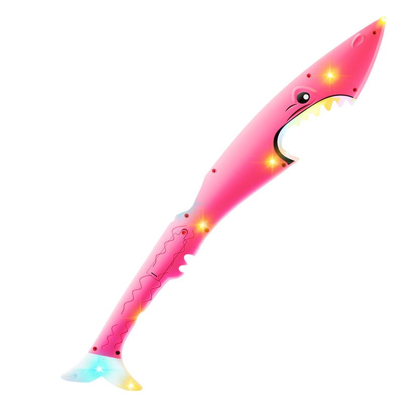 Glow-in-the-dark Shark Knife Toy With Colorful Sound Effects And Flashing Stick For Night Market Fun Wholesale