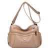 2025 New Soft Leather Large Capacity Multi-Layer Shoulder Crossbody Bag for Middle-Aged Women