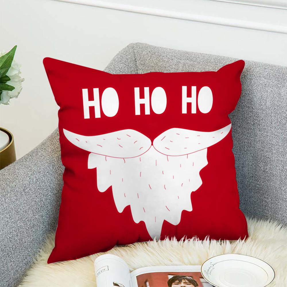Santa Claus Pillow Case For Car Sofa Decorative Home Double-sided Print Plush Square Throw Pillow Cushion Cover