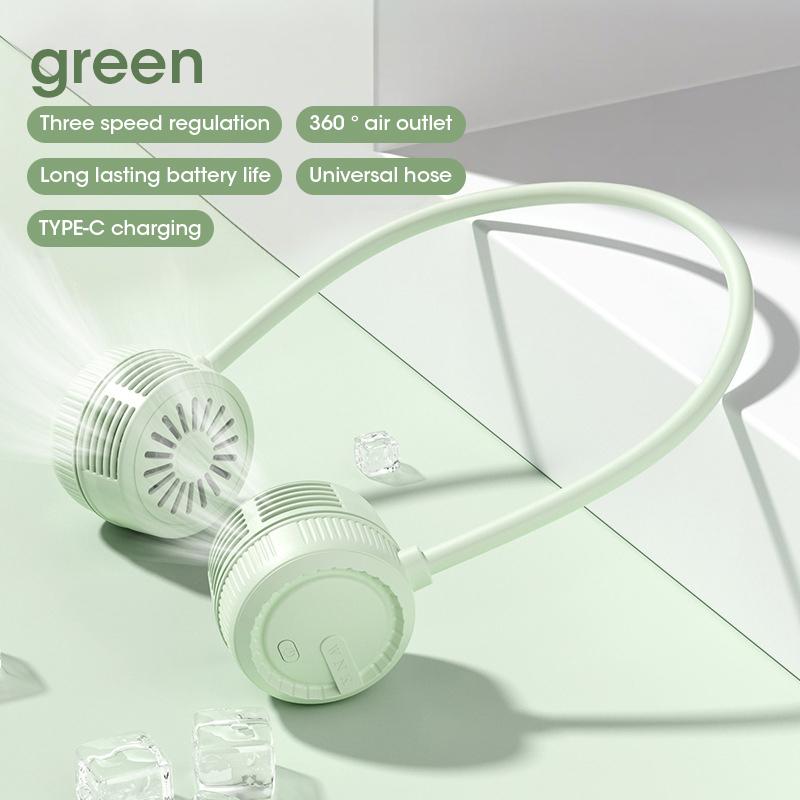 Portable Bladeless Neck Fan, Hands-Free 360° Bendable, 3 Speeds Rechargeable with Aromatherapy for Men/Women fan blade