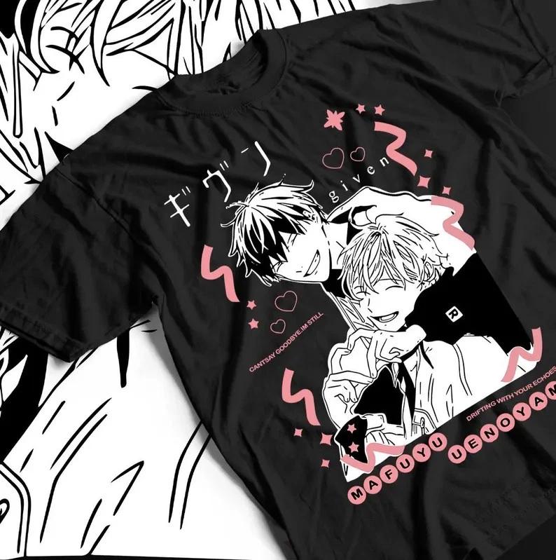 Anime Ritsuka Uenoyama Girl Black T Shirt Unisex Style S