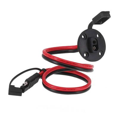 SAE zásuvka s bočným portom, vodotesný univerzálny SAE konektor, 10AWG, 60cm SAE kábel pre motocykle, solárny generátor, batériu