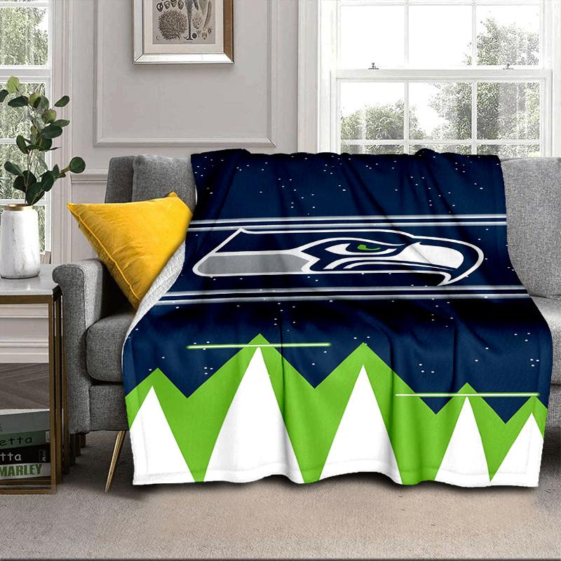 Seahawks Team Spirit Portable Blanket/Soft Blanket Bedding Blanket Suitable for Travel Camping Living Rooms Offices Sofas Fan Gifts