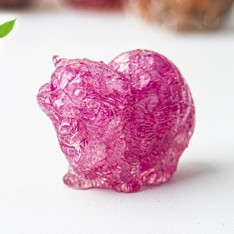 Crystal Resin Animal Decor With Agate Stones For Home Office Desk Art Gift For Friends