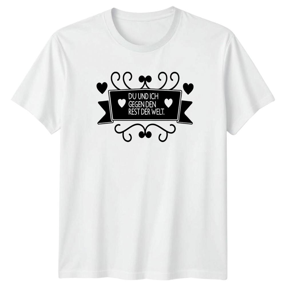 Du Und Ich Gegen Den TShirt GerUnisex Quotes Love Anniversary Gift For Him S