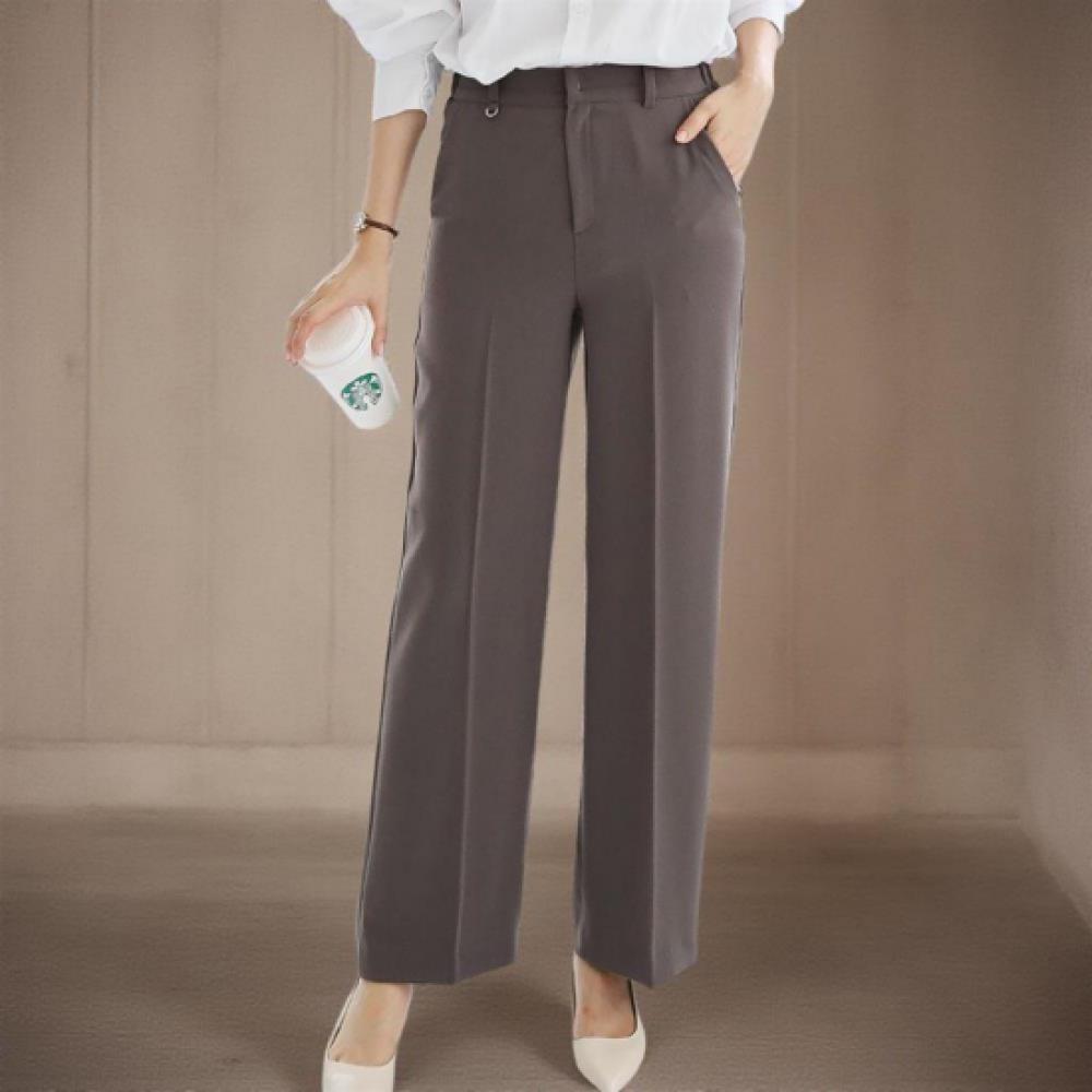 New Arrivals Open Run Women Autumn Office Style Wide Leg Pants