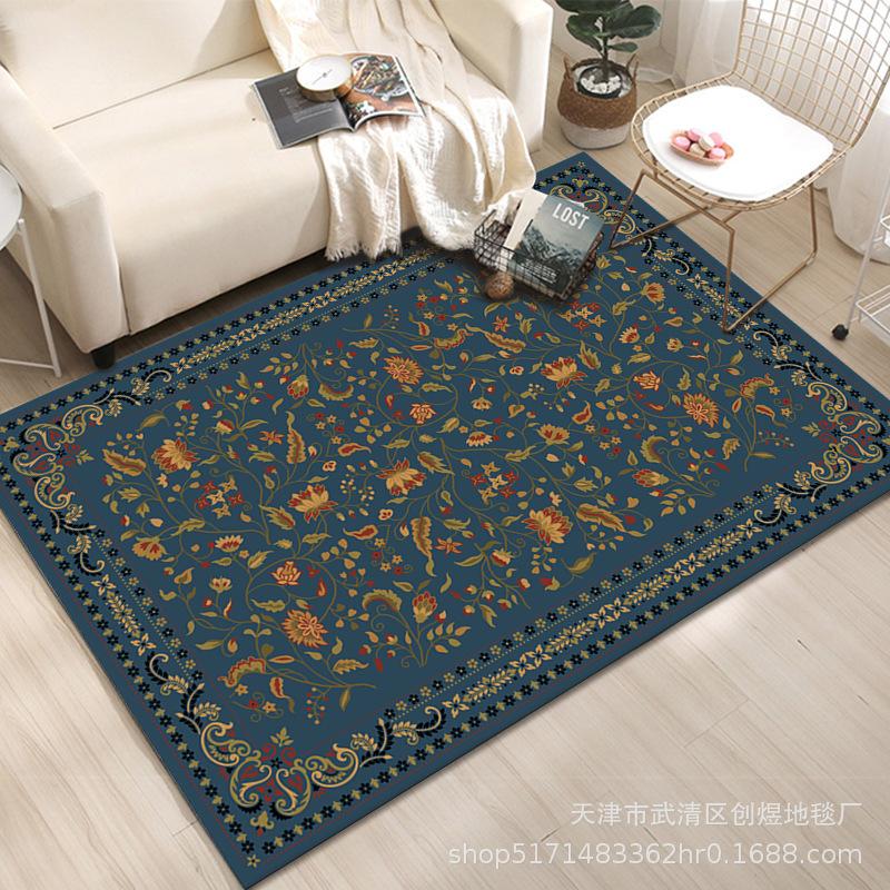 Retro Ethnic Style Carpet, Living Room Floor Mat Bosmia B & B Hotel Carpet Outdoor Tent Mat
