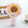 Knitted Flower Rose Sunflower Bouquet Fake Flowers Finished Hand Crochet Woven Wedding Party Valentine's Day Gift Home Decor