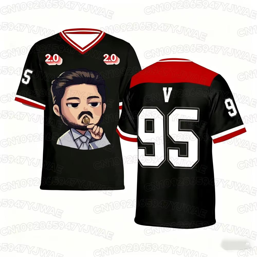Summer 2026 World Tour Song 2.0 V-neck Jersey Girl Casual Sports Men's Women's 3D Print Graphic Kpop Fans Gifts T-Shirt