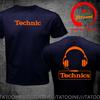 Technics Headphone Print T Shirts Unisex Disco Dj Party House Detroid Harajuku Fashion T Shirt Oversized Tshirt Trendy Dj Tee Tops