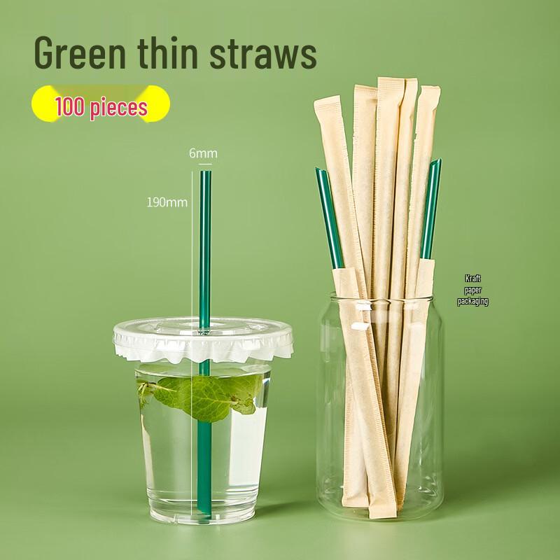 Individually Wrapped Disposable Plastic Coffee Straws