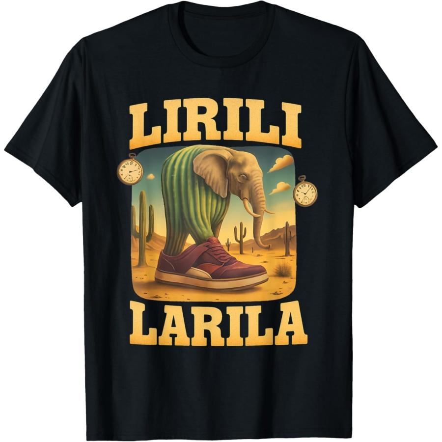 Lirili Larila Забавная итальянская графика для мема про brainrot Футболка XXXXXL чёрный 1630₽