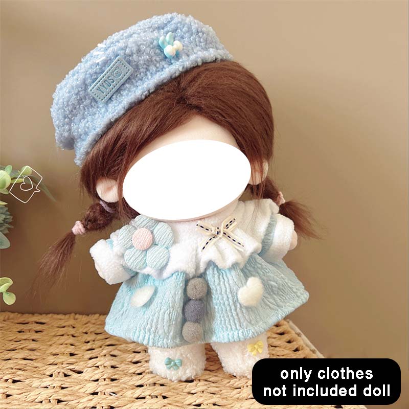 for 20cm Cotton Doll Plush Clothes Winter Outfit Lovely Doll Clothes Accessories for 20cm Plush Cotton Doll Dress UP DIY Toys