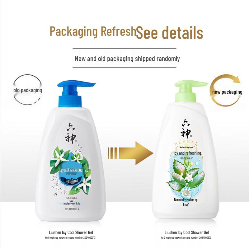 Liùshén Icy Cool Shower Gel Duo Pack (2 X 1L)