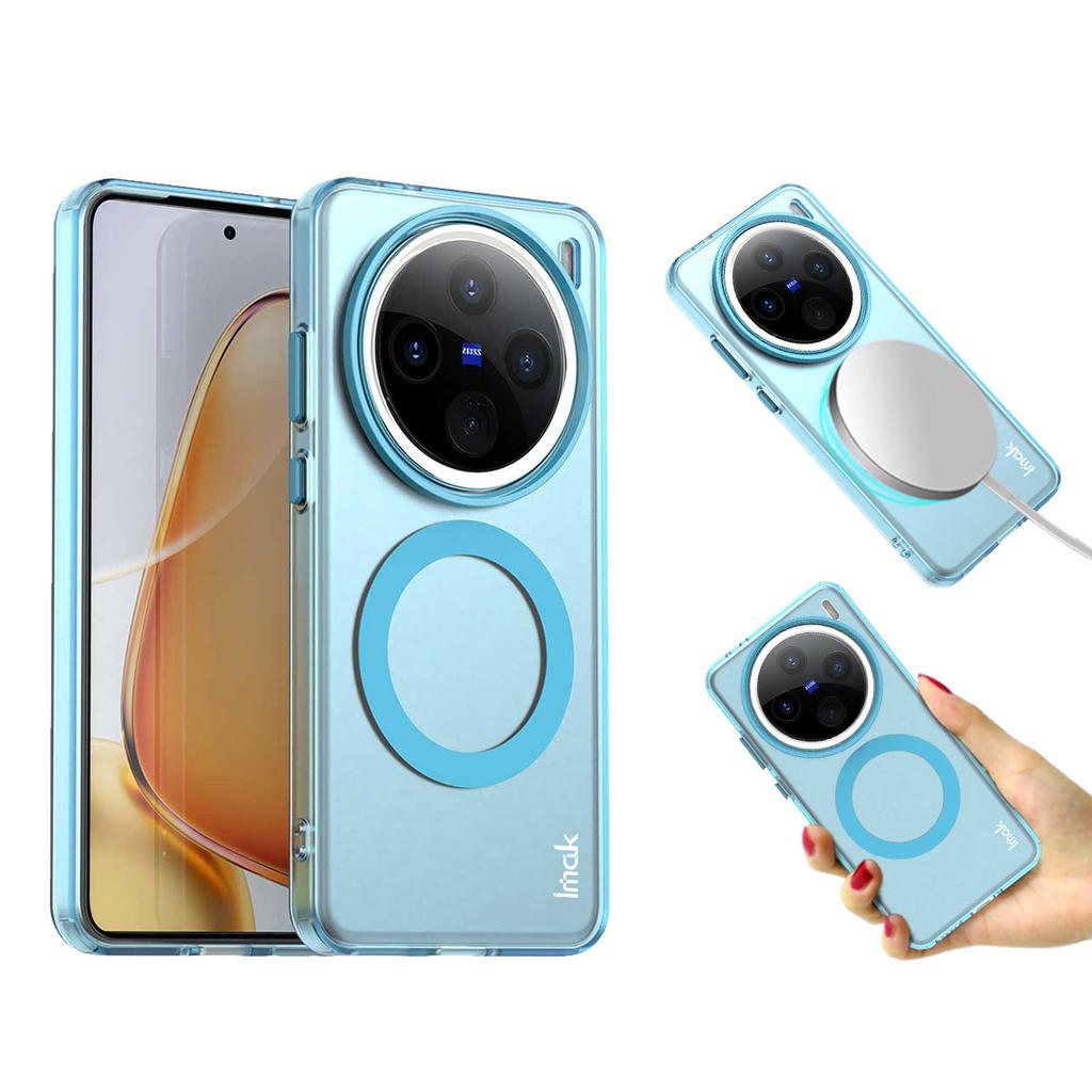 IMAK For Vivo X200 5G Magnetic Case Candy Color Anti Drop TPU + PET Back Cover