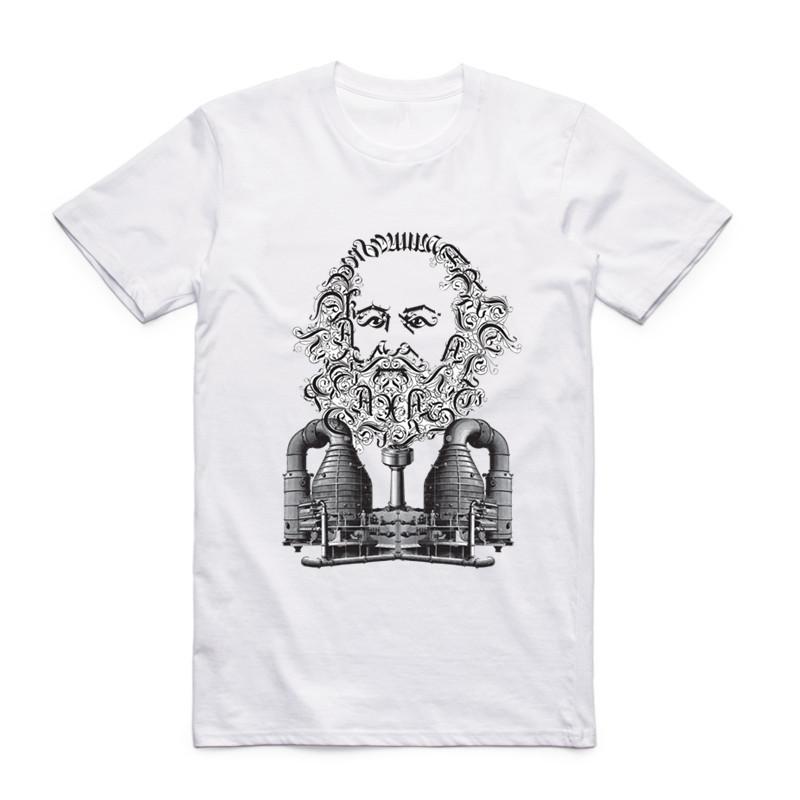 2019 Fashion Men Print MARXISM COMMUNISM CCCP T-shirt O-Neck Short Sleeve New Summer Style Casual Karl Marx Top Tee T Shirt Swag