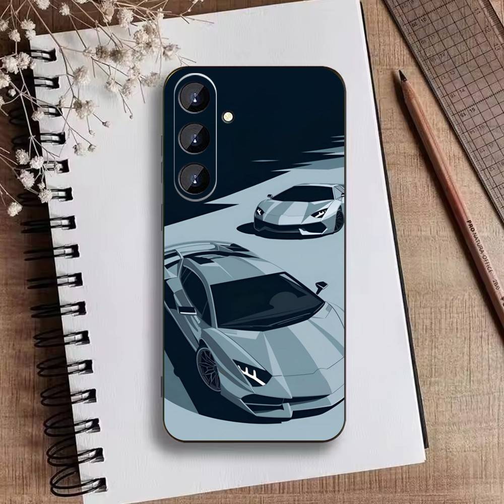 Car Cool sport Phone Case For Samsung Galaxy A73,A21s,A22,A31,A52,A53,A71,A41Soft Black Shell