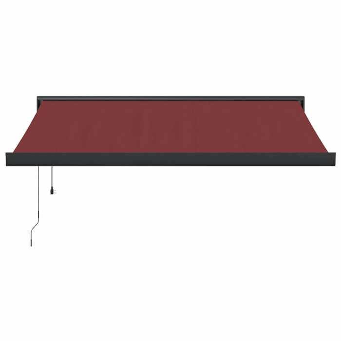 VidaXL Auvent rétractable automatique bordeaux 350x250 cm 3215329