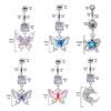 Anneau de nombril Tempérament Délicat Pour Femmes Filles Tendance Papillon Sexy Anneaux de Nombril Bijoux Piercing Corporel Cadeaux