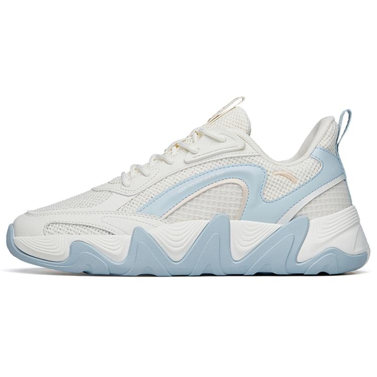 

New Anta Life Collection Cushioning, Wear Resistant Low Top Casual Shoes Women s Gray Blue 122228051-1 35.5