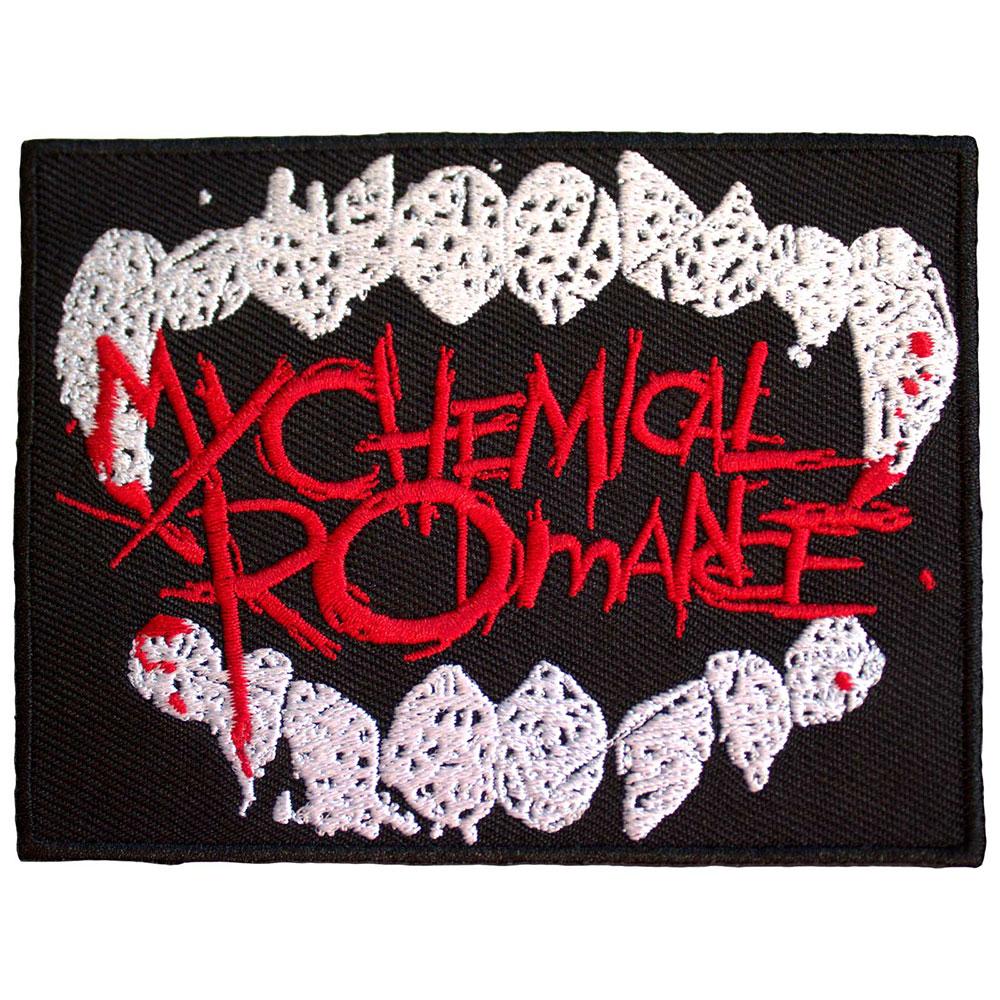 My Chemical Romance The Black Parade Logo Woven Fangs Iron On Patch