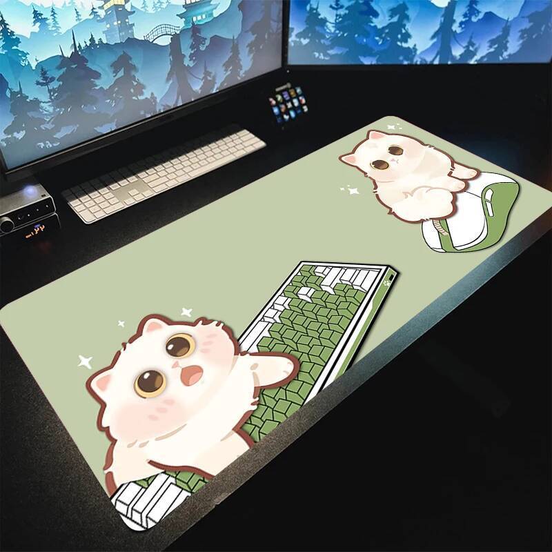 Large Mousepad Locking Edge Gamer Mousepads Keyboard Mat xcm Desk Rug Cute Cat Pc HD Desk Mats Company Mouse Pad For Gift