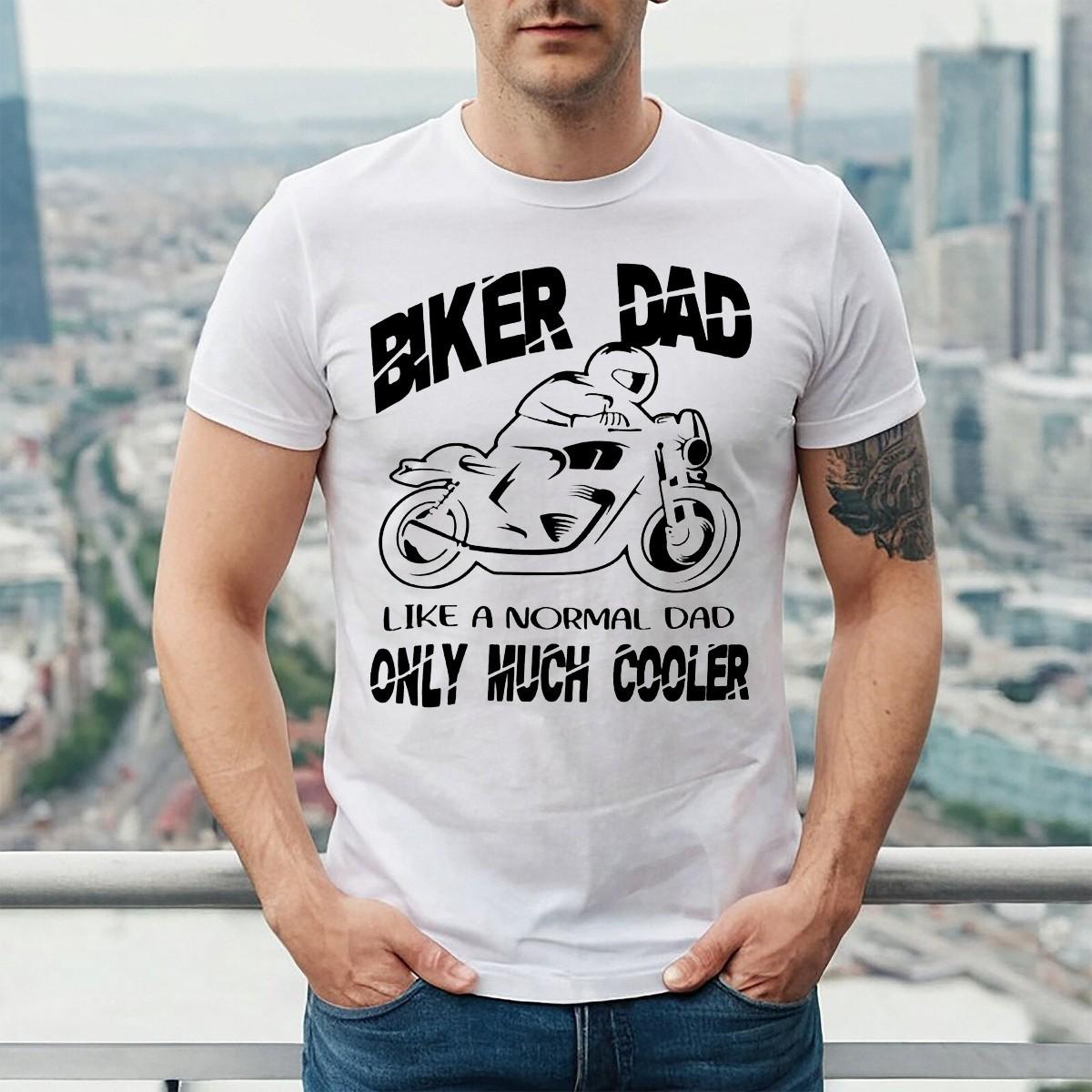 Biker Dad Motorbike | Funny Motorbike Lover | Novelty | MEN S T-Shirt Mens Womens Tees Top TEE TOP M