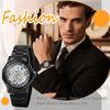 Automatic Mechanical Skeleton Luminous Analog Antique Stainless Steel Suitable for Black Perfect Gift for Day Men's Watch Display, Style, Waterproof,