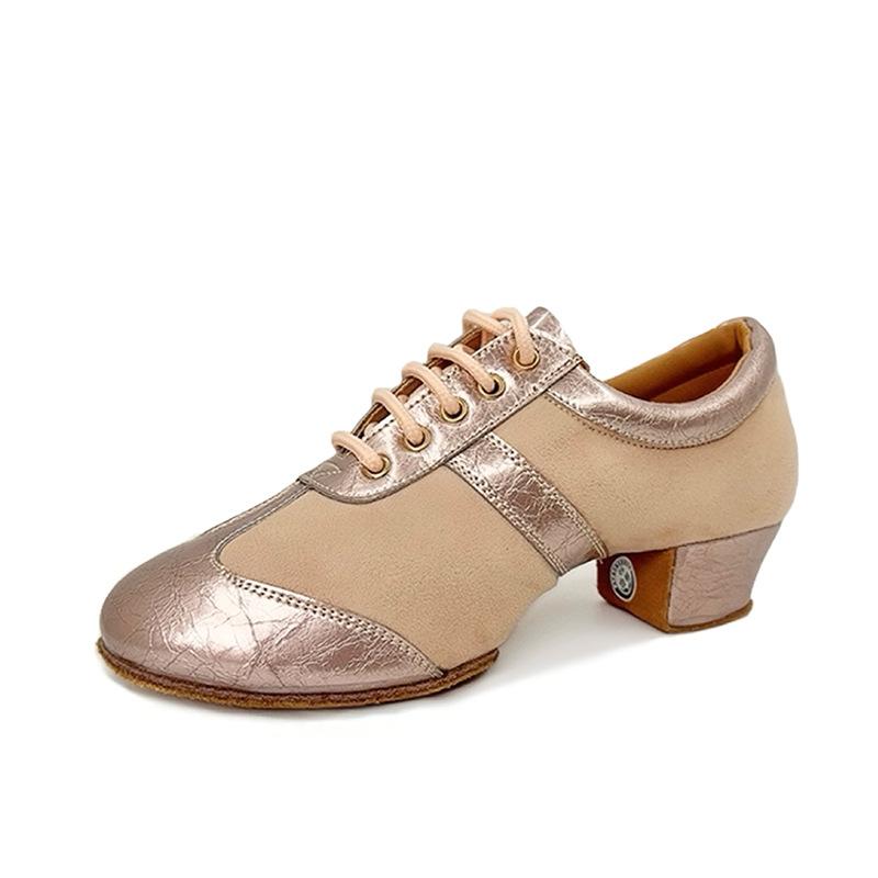 

Модные Новые Взрослые Женские Туфли для Профессиональных Преподавателей Латиноамериканских Танцев с Мягкой Подошвой и Низким Каблуком, Удобные Танцевальные Туфли 34