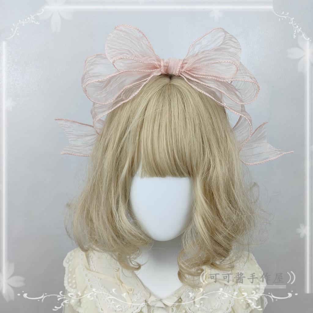 Original Handmade Styleable Bow Headband KC Yarn Wire Headbands Lolita Hair Accessories