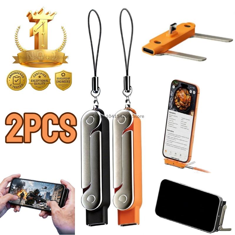 2-in-1 240W Schnelllade-Faltbarer Handyhalter Telefon-Tablet-Halter Typ-C Stecker auf USB-C Buchse Konverter mit faltbarem Halter