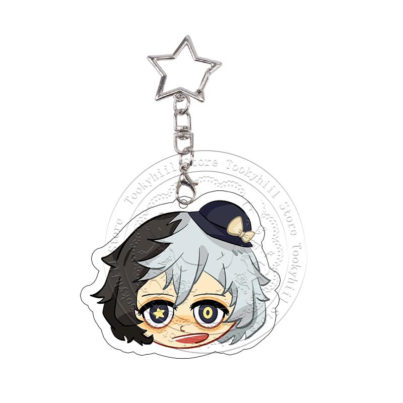 Bungo Stray Dogs Acrylic Keychain Dazai Osamu Edogawa Rampo Nakajima Atsushi Kawaii Exquisite Bag Decoration Keyring Pendant