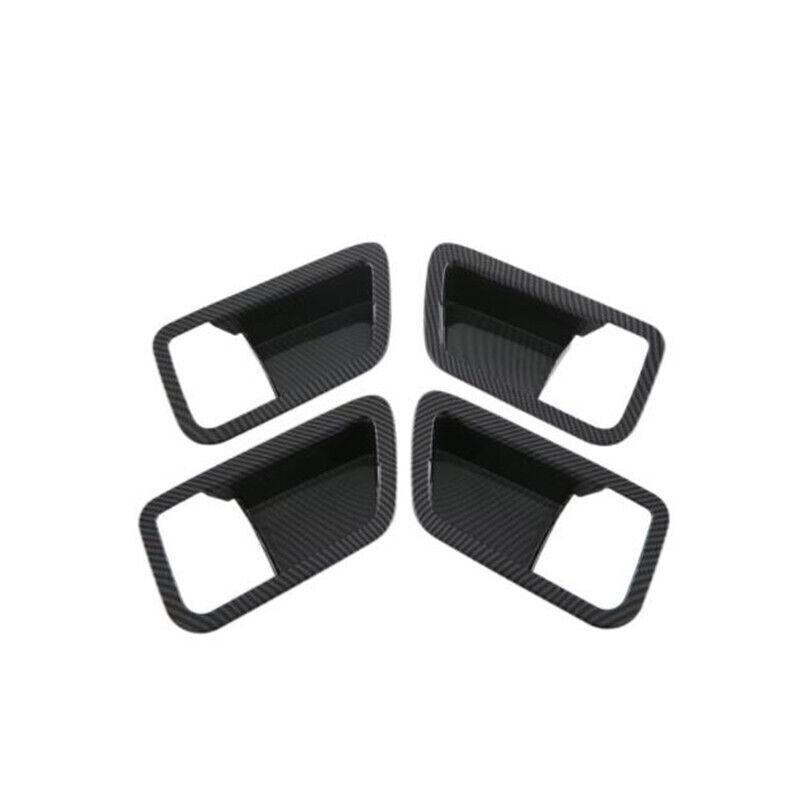 For Toyota Tundra 2022-2024 Carbon Fiber Inner Door Handle Bowl Cover Trim 2PCS