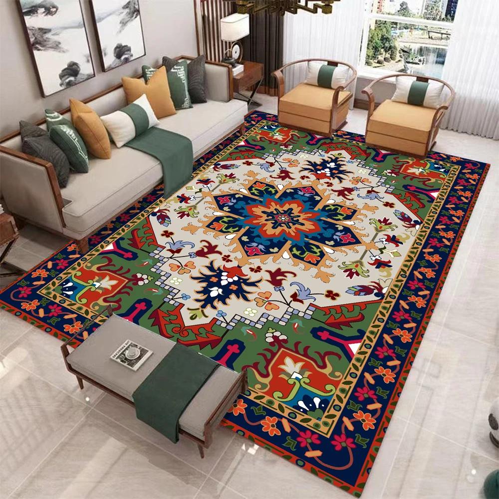 1pc European Retro Large DoorMat, Non-slip Carpet, Suitable for Living Room, Bedroom, Bathroom, Holiday Home Decoration