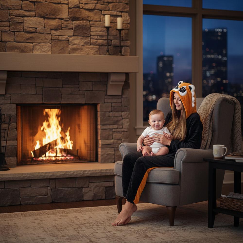 Warm women's pajamas raccoon gift kigurumi onesie comfortable outfit XL Onesie raccoon costume - M