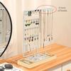 ProCase Accessory Stand Jewelry Stand with 72 Hooks Earring Holder Necklace Storage Display Storage Ring Necklace Earrings White