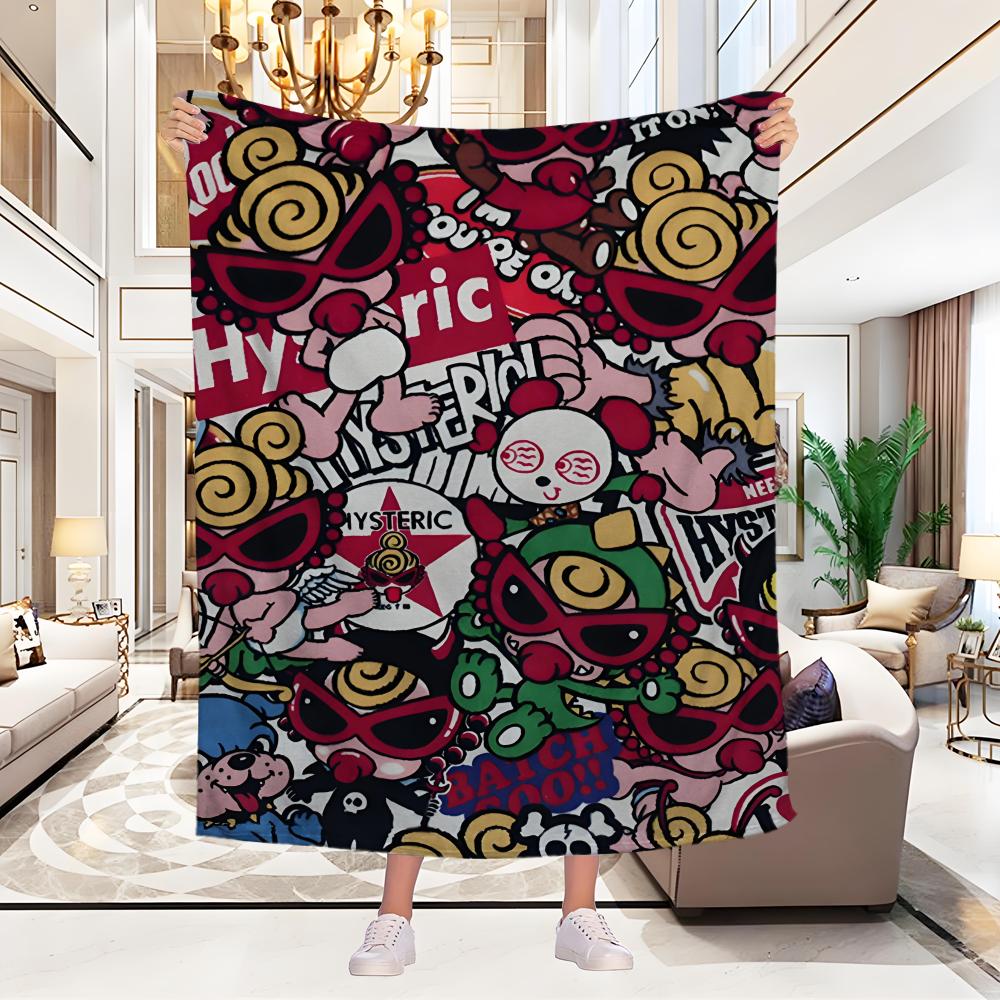 Kawaii H-Hysteric Mini Chrismas Gift Child Blanket Cartoon Decoration Lightweight Comfortable Soft Breathable Ultra Warm Blanket