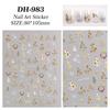 1 Sheet Christmas Nail Stickers Red White Snowflake Santa Elk Bow Self Adhesive Nail Art Decals For Holiday Manicure Decor