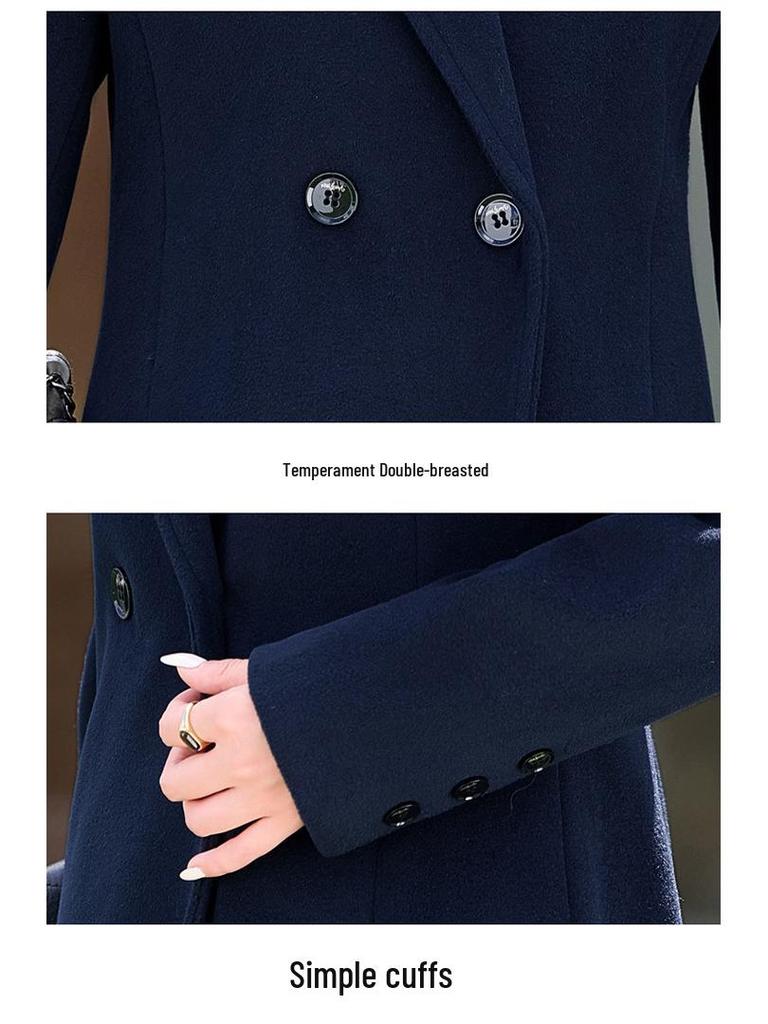 Unisex Woolen Mid-Length Coat - Warm, Versatile for Autumn/Winter 2025
