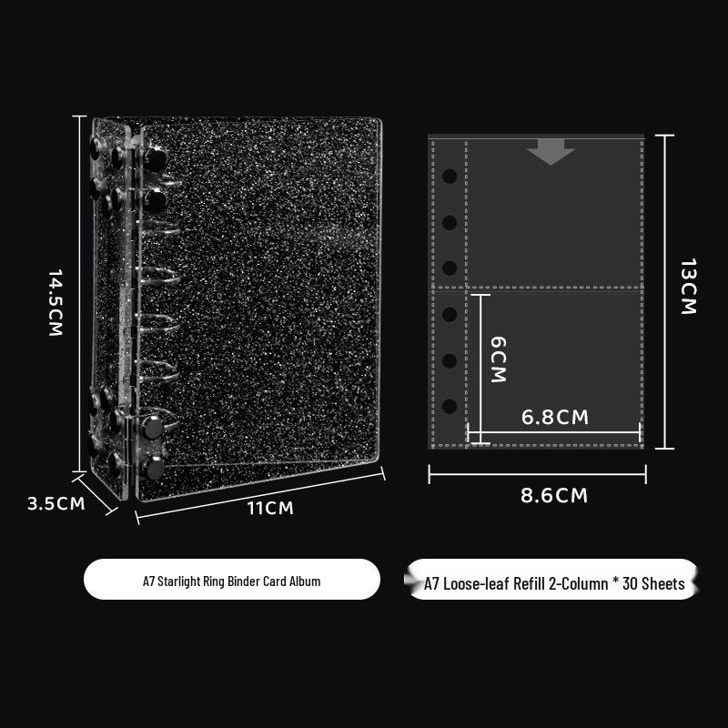 Acrylic A7 Ring Binder Photo Album for Idol Photocard Storage