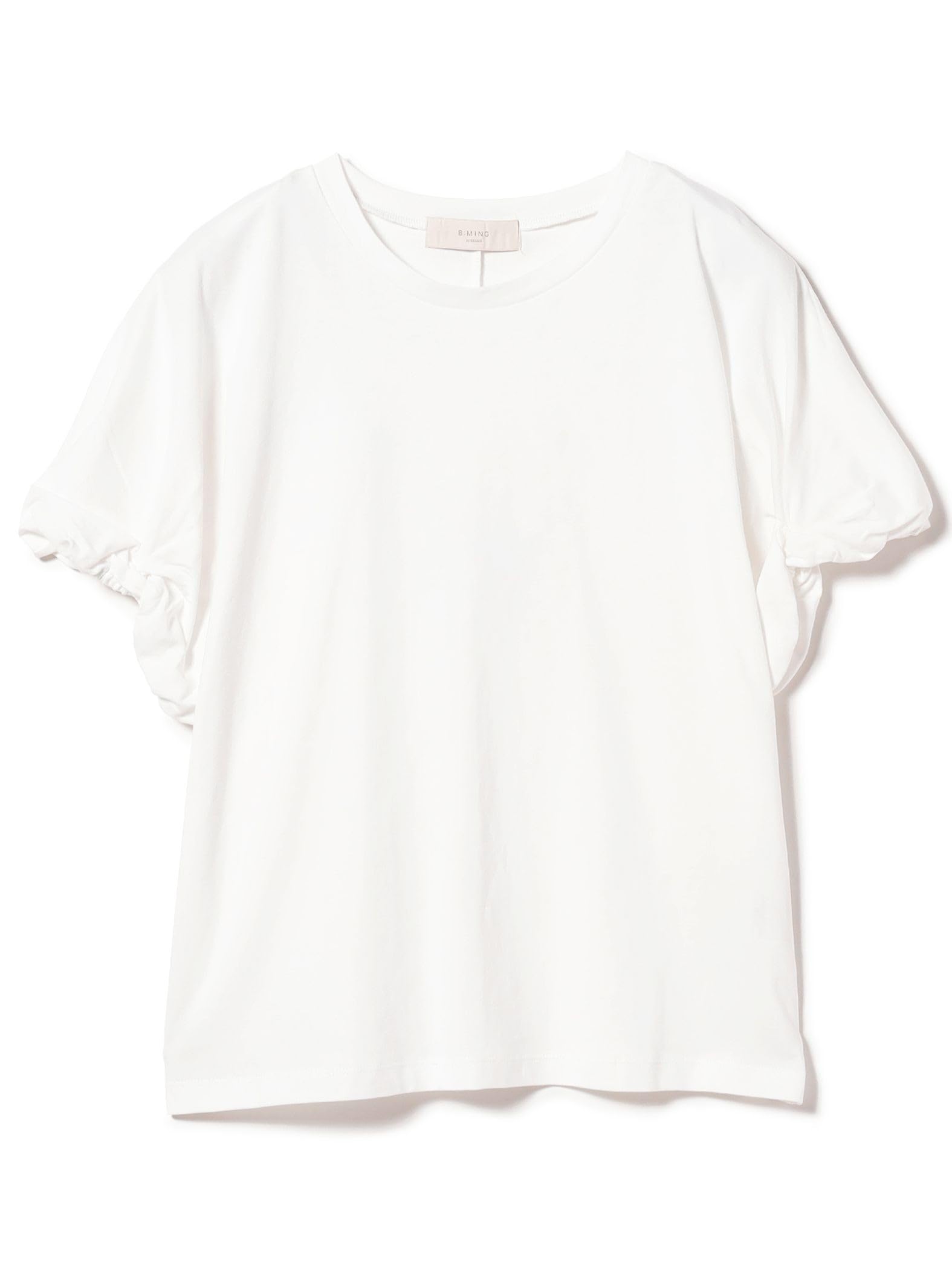 

Life Store by TEE by BEAMS Женский пуловер с защипами на рукавах БЕСПЛАТНО [Beaming BEAMS] S/S BMING OFF_WHITE